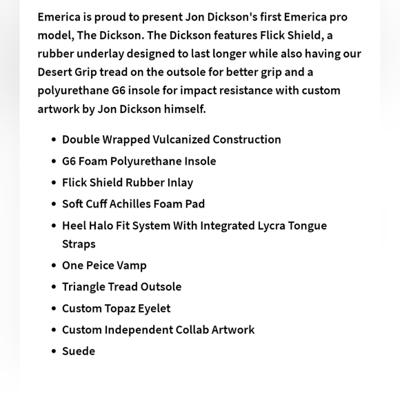 Emerica. The Dickson X Independent Shoes *NWT in Box* - Picture 8 of 12